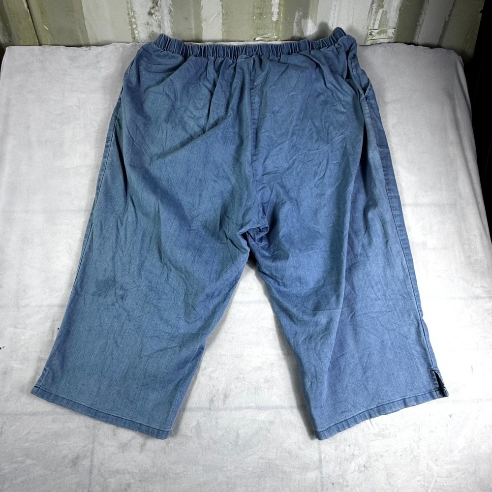Woman Within Capri Jeans Womens 28W Blue Denim Classic Everyday Wear Relaxed Fit